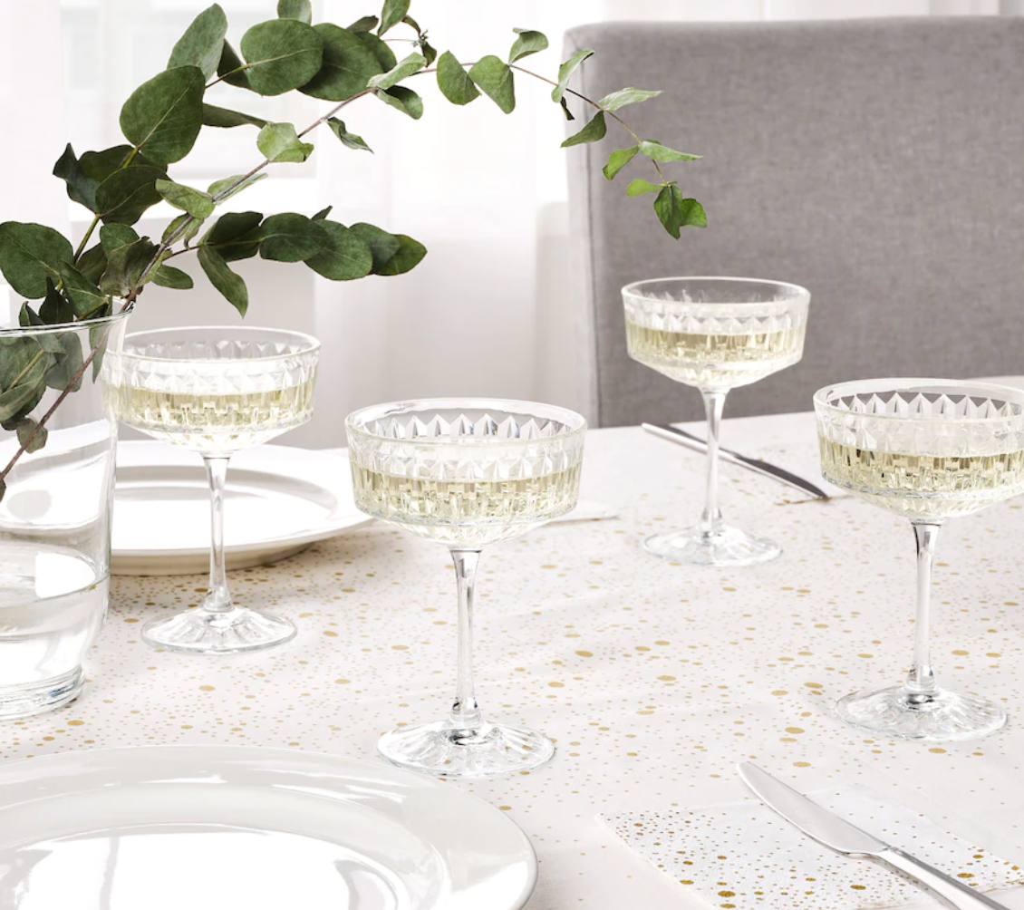 Tapered Glass Champagne Flutes, 6.25 oz.