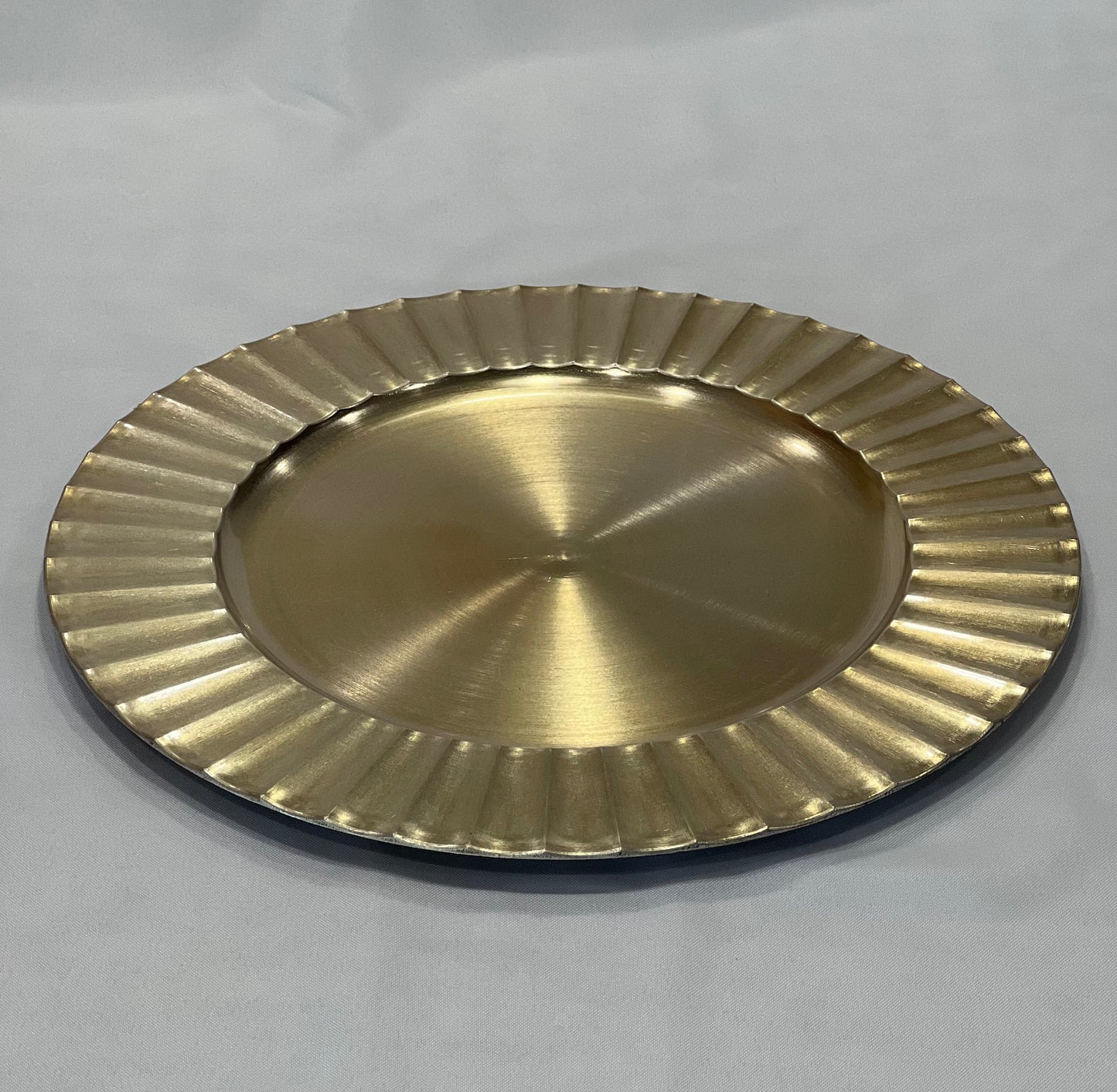 Gold Fluted Charger Rental